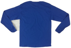 Champion Men TWO Long Sleeve Workout T-Shirt CC8C Ribbed Cuff BLUE Size L