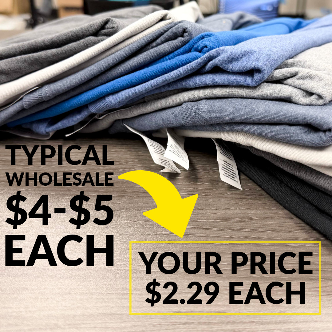 24 Blank T-Shirts Wholesale Bulk $2.29 Each Print Ready HTV DTF gallery