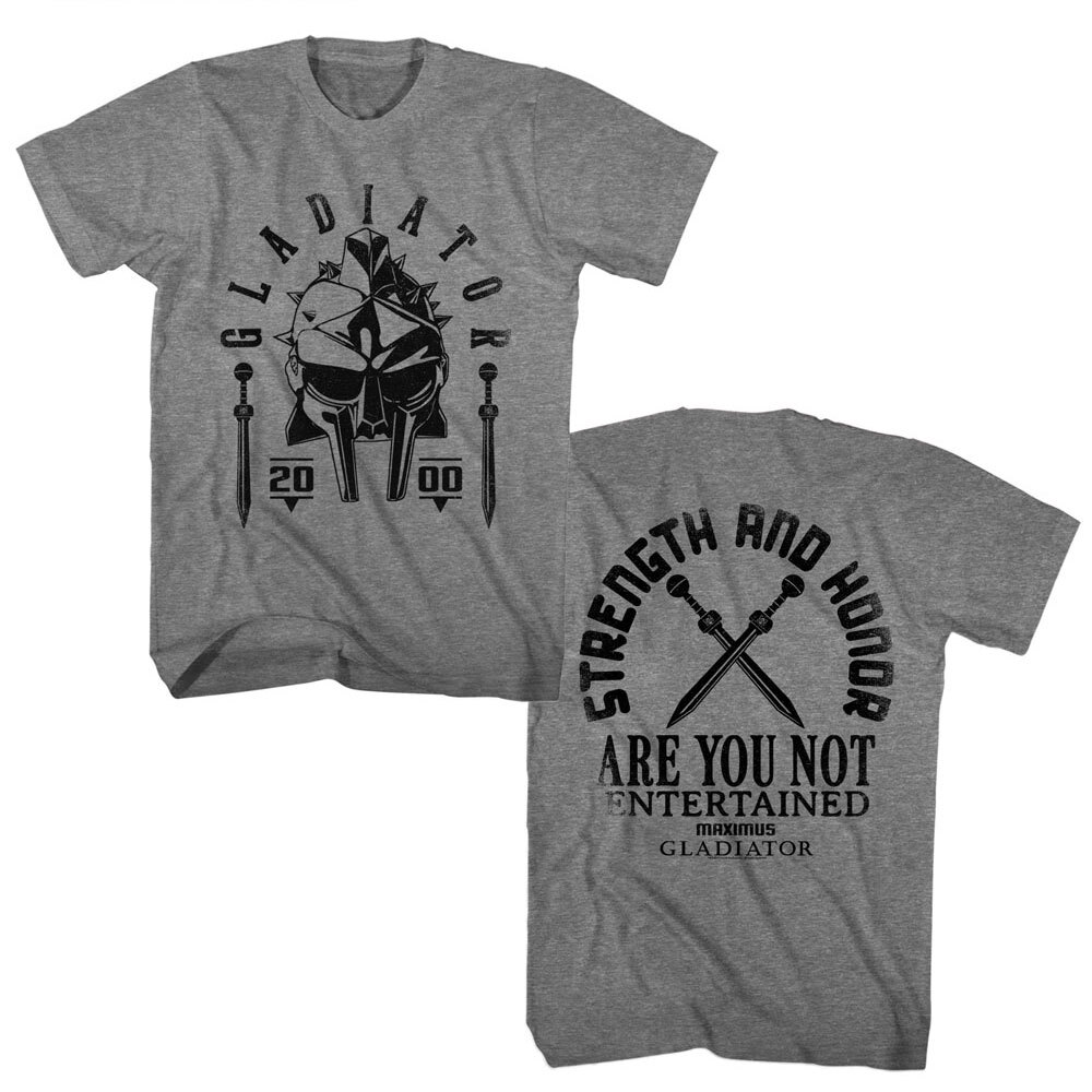 Gladiator Movie Strength & Honor Maximus Are You Not Entertained Men’s T Shirt