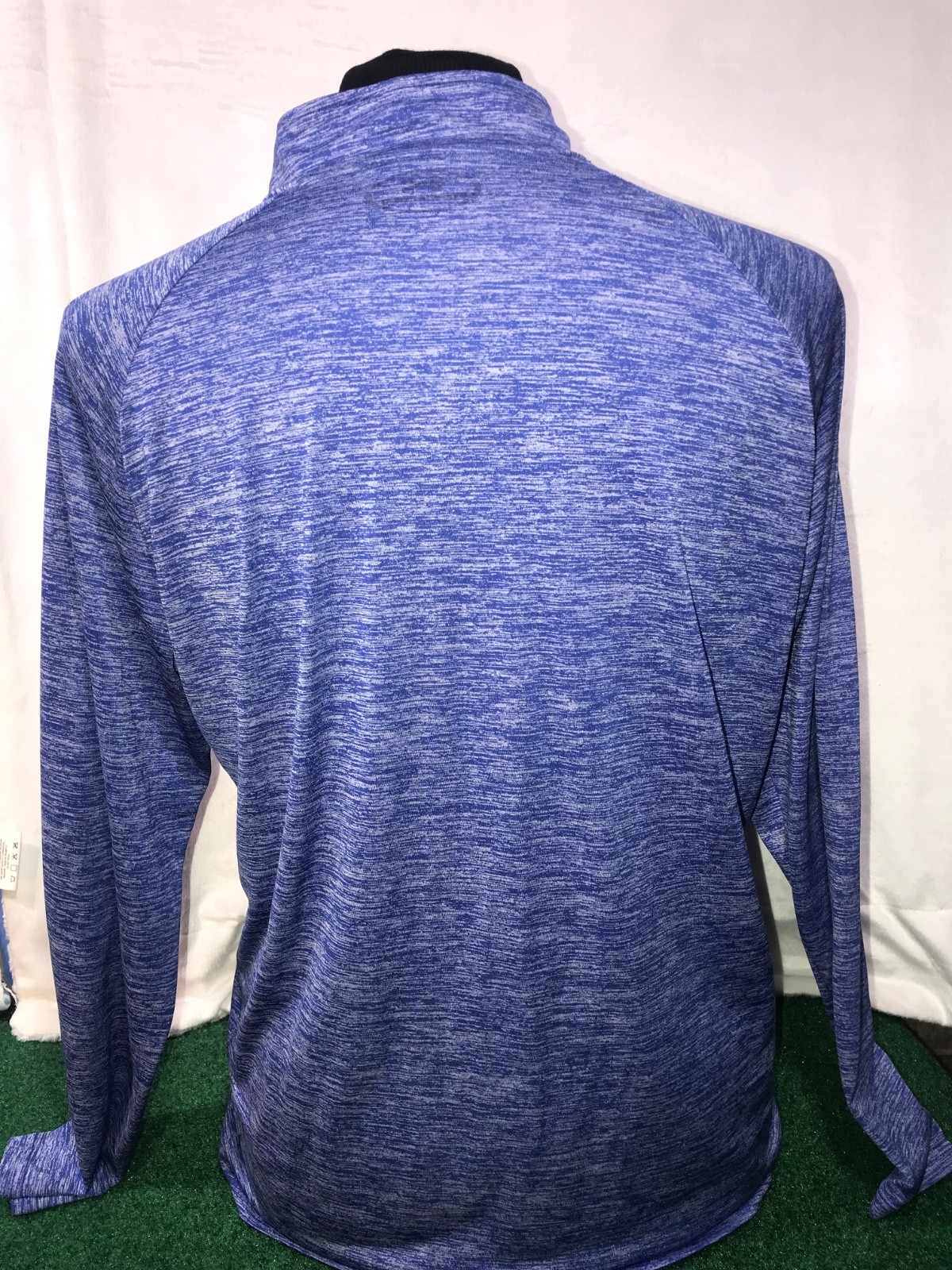 Under Armour Jacket Shirt Large see Desc Blue 1/4 Zip Athletic C36 gallery