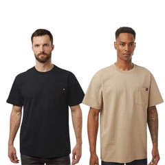 Dickies Men’s Traditional Heavyweight T-Shirt with Pocket Relaxed Fit 2 Pack