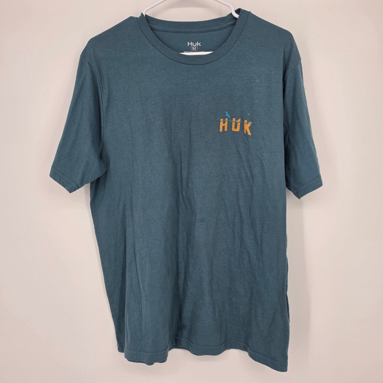 Huk Fishing Graphic T-Shirt Medium Blue Marlin Outdoor Coastal Aesthetic