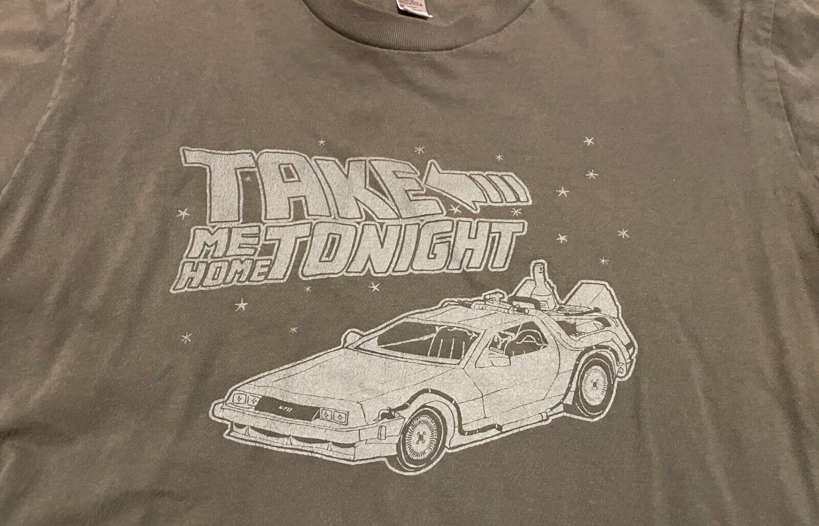 Back To The Future Shirt Size Medium Gray Take Me Home Tonight Eddie Money Song gallery