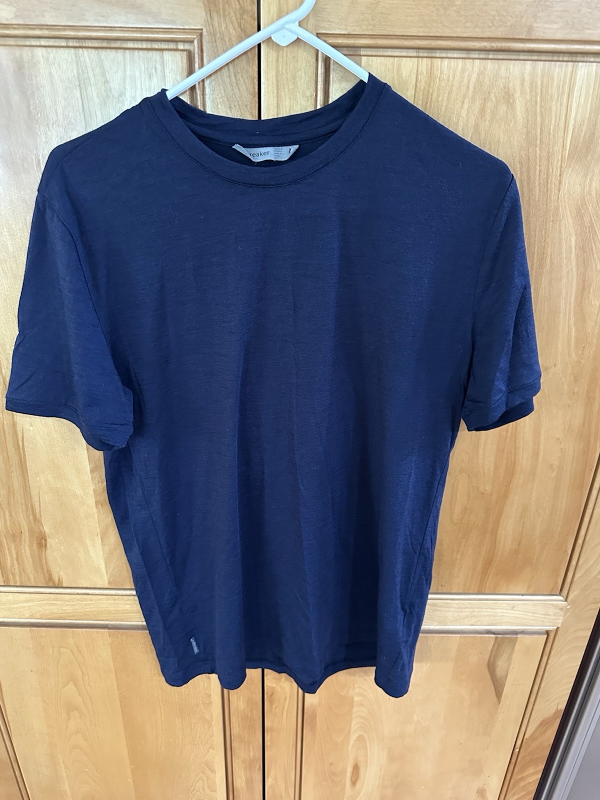 Icebreaker Mens M 90 Merino Wool 10 Nylon Short Sleeve Navy T Shirt gallery