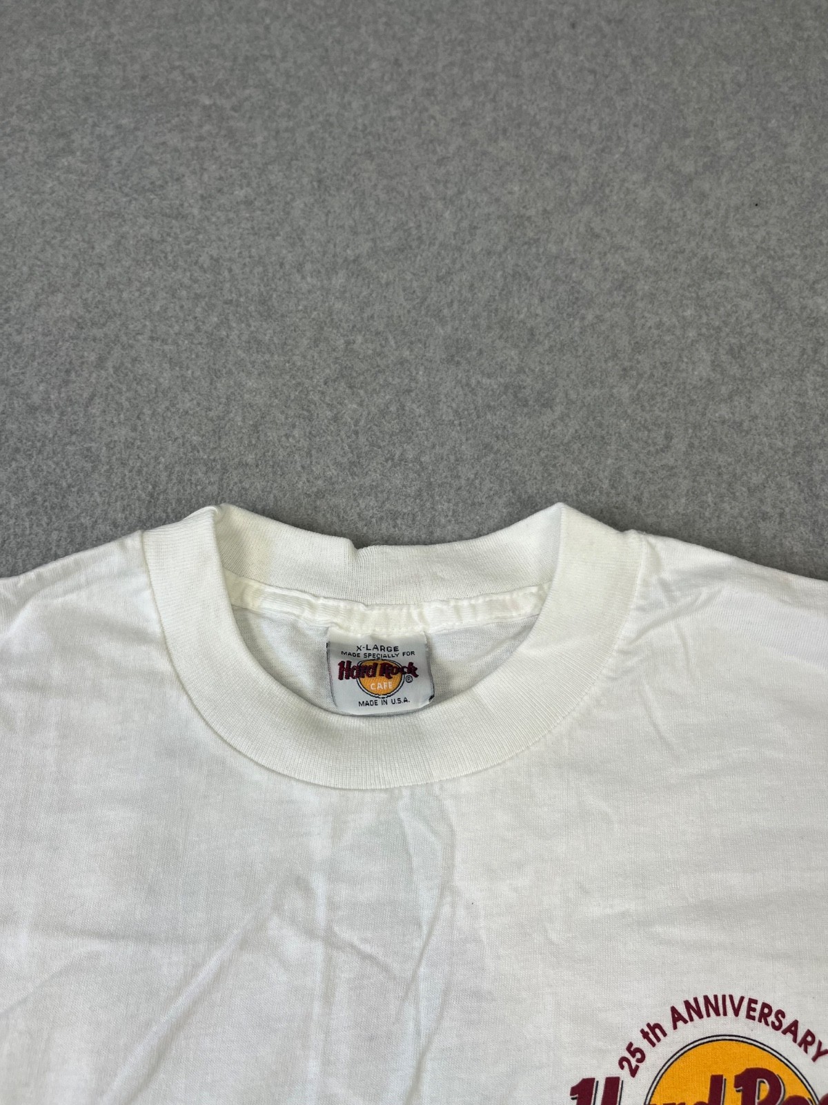Vintage Hard Rock Cafe Shirt Mens XL White 25th Anniversary London Made USA gallery