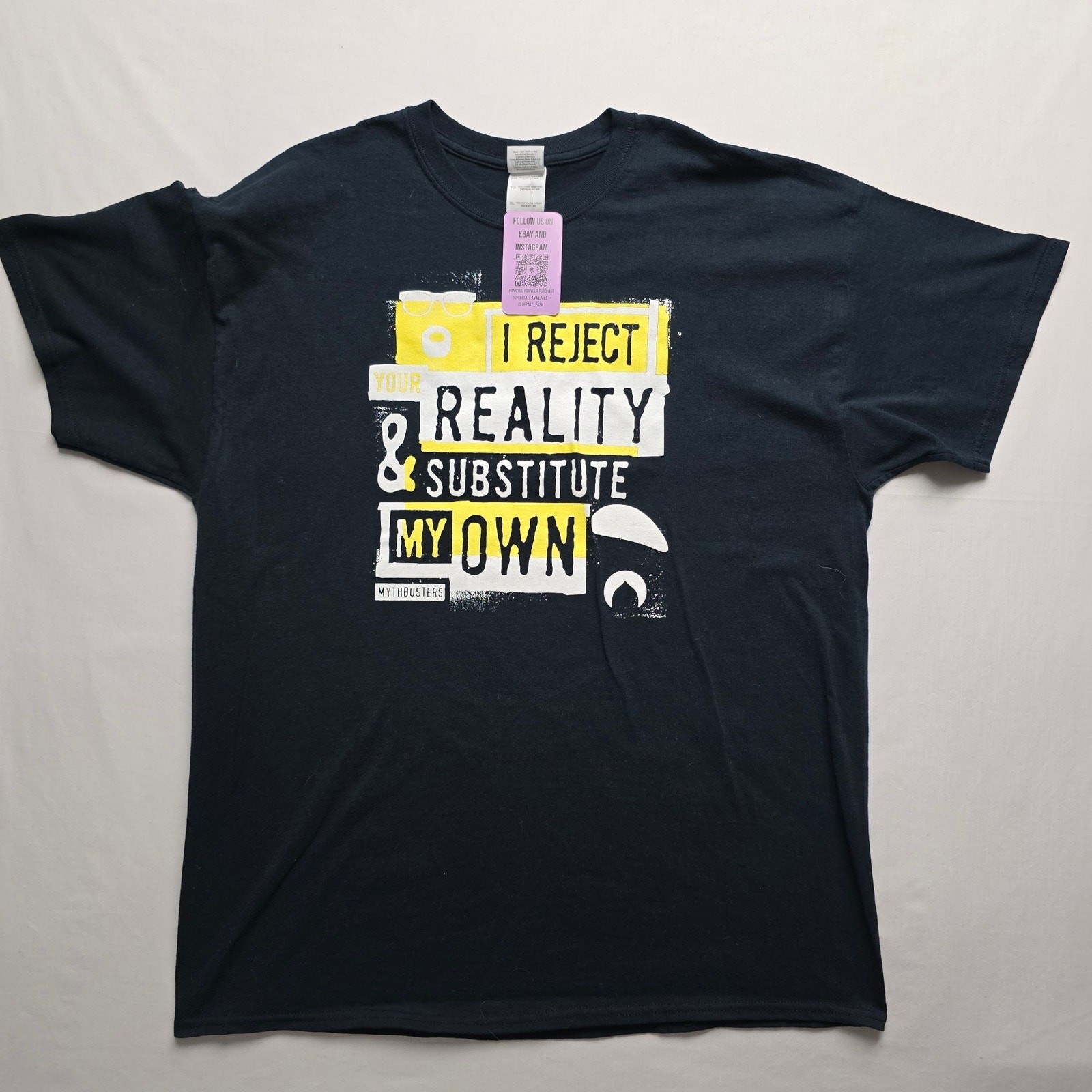 Vintage Mythbuster Shirt Discovery Channel TV Show Black XL Tee