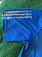 Adidas Large Performance Athletic Men’s Shirt UPF 50 Sun Blocking Quick Dry Blue