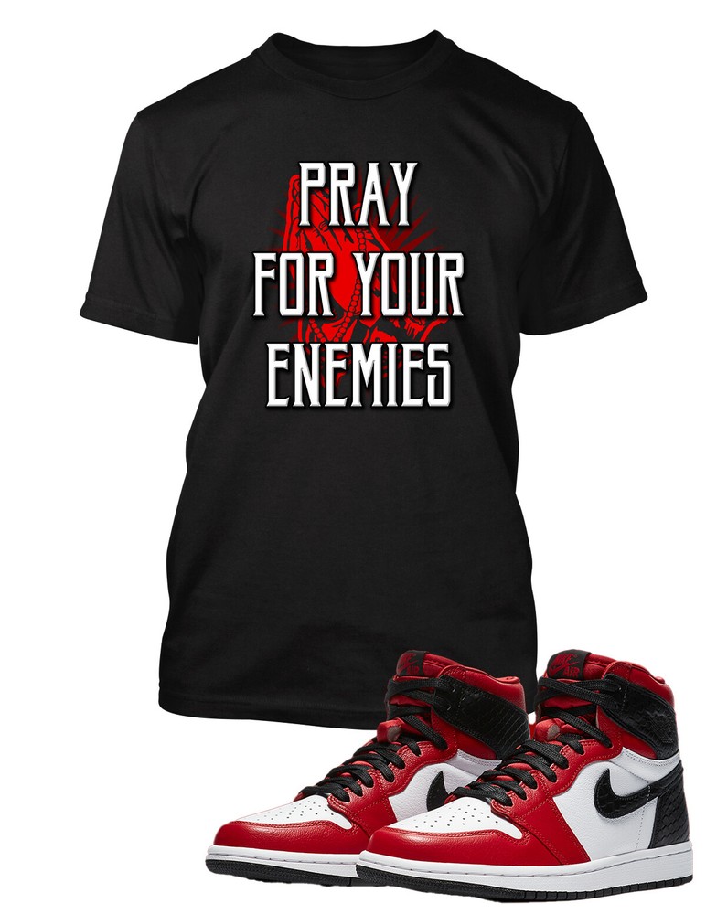 Pray for Your Enemies Tee Shirt J1 Snake Graphic Hip Pro Club Shaka Big Tall T