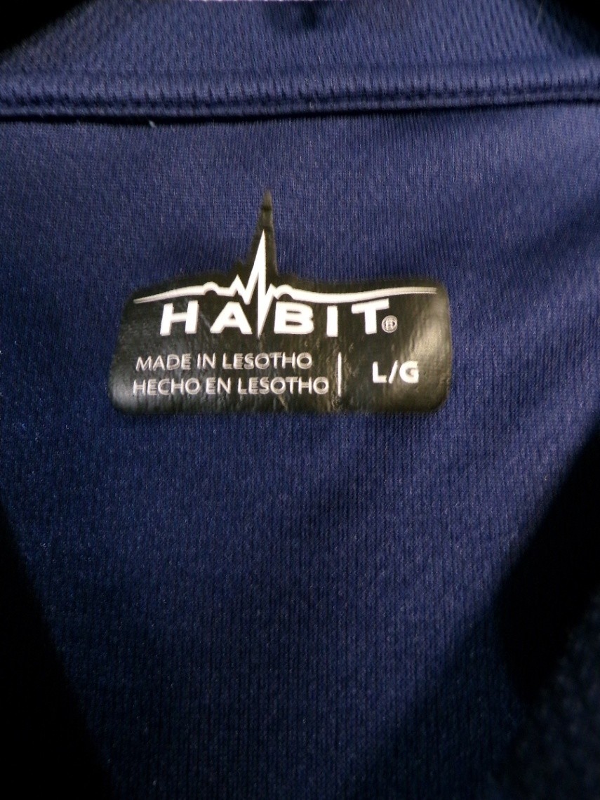 Habit Pacific Trek Men T-Shirt Large Long Sleeve Performance Crew Blue gallery
