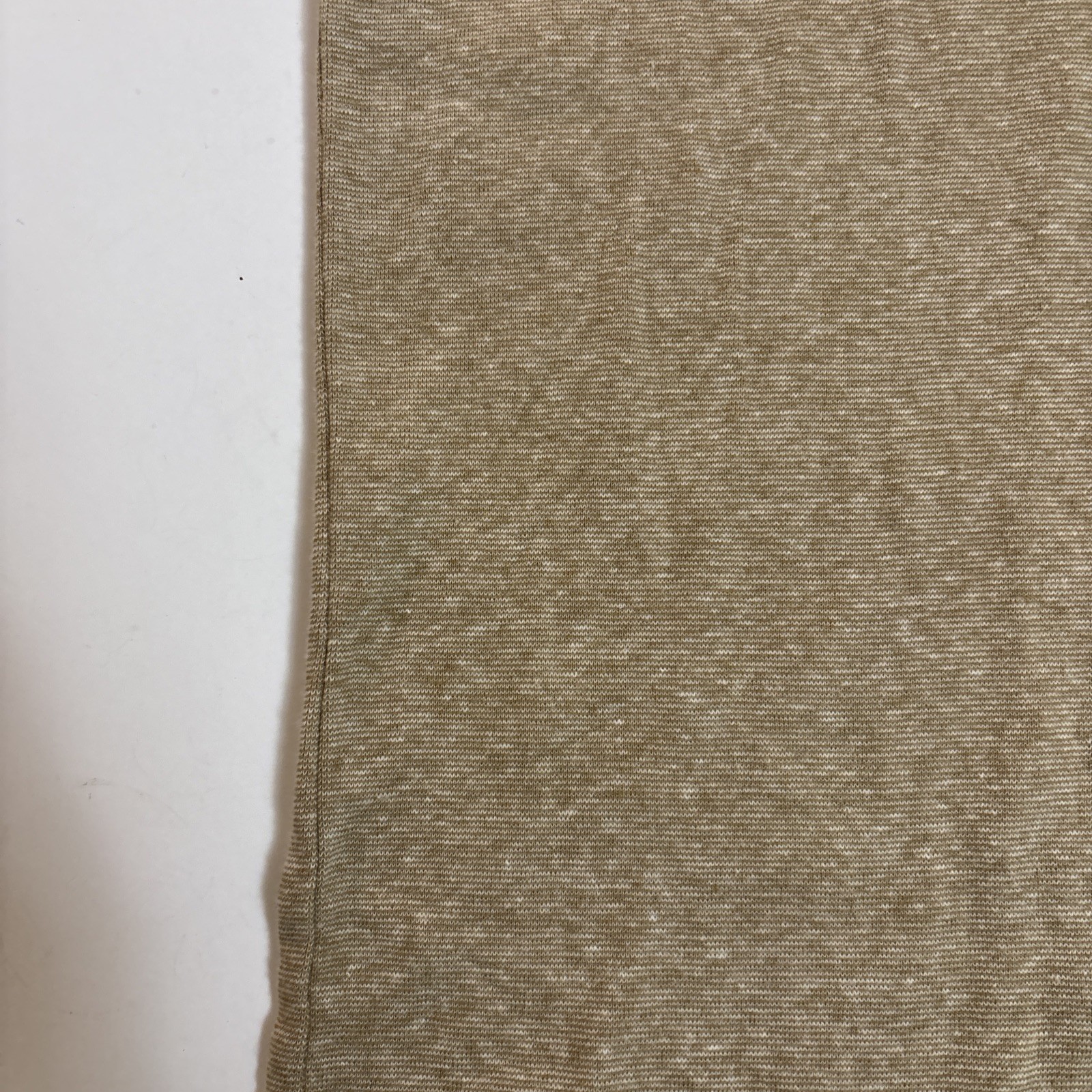 NWT Nautica Mens L Cream/Tan Color Block Short Sleeve Cotton/Linen Blend T-Shirt gallery