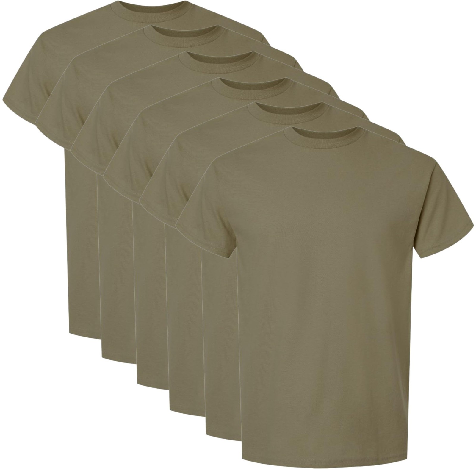 AR 670-1 Army Compliant Coyote Brown Mens Military T-Shirt 100% Cotton, 6-Pack gallery