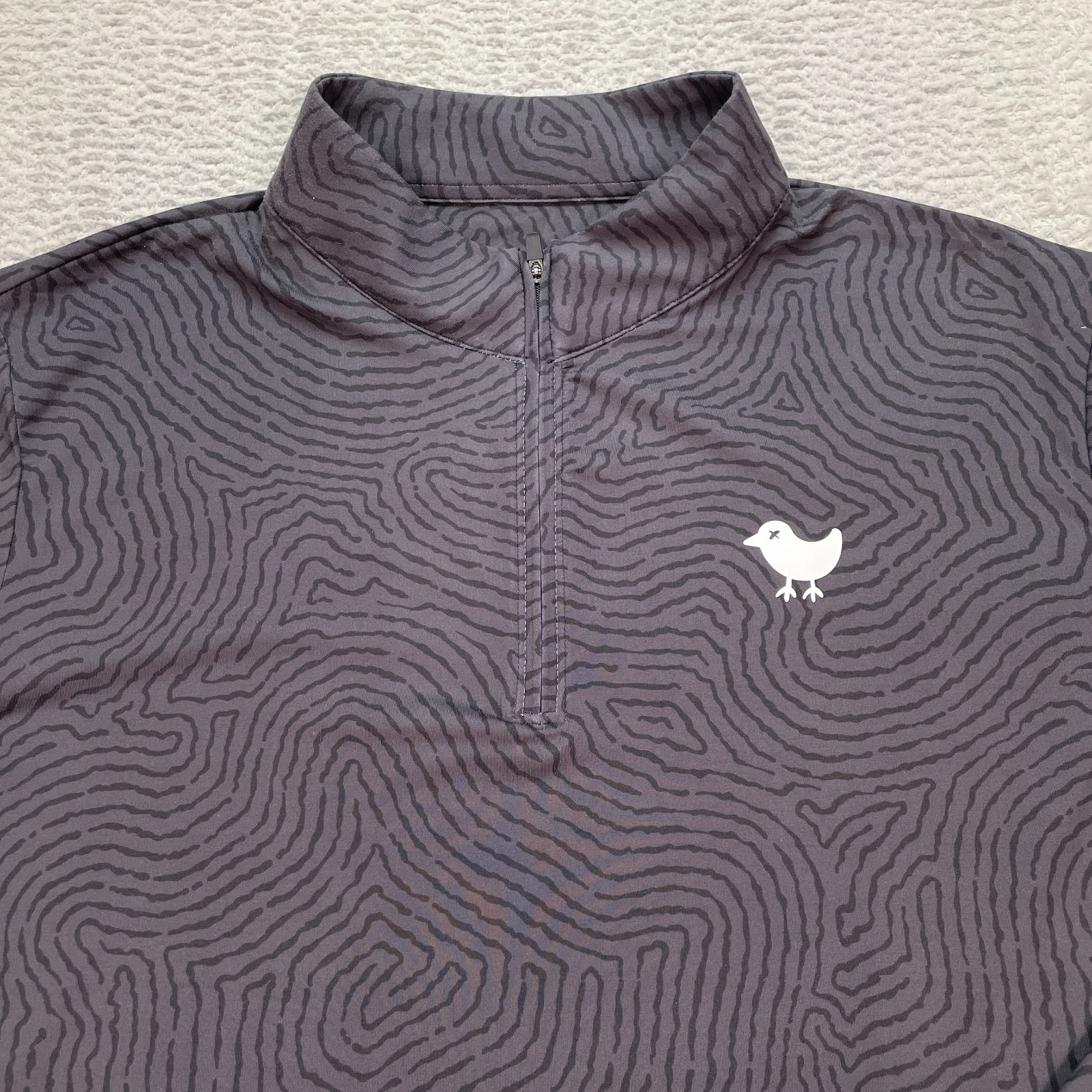NEW Bad Birdie Golf Mens ImPrint 1/4 Quarter Zip Pullover Size XL Grey Goose gallery