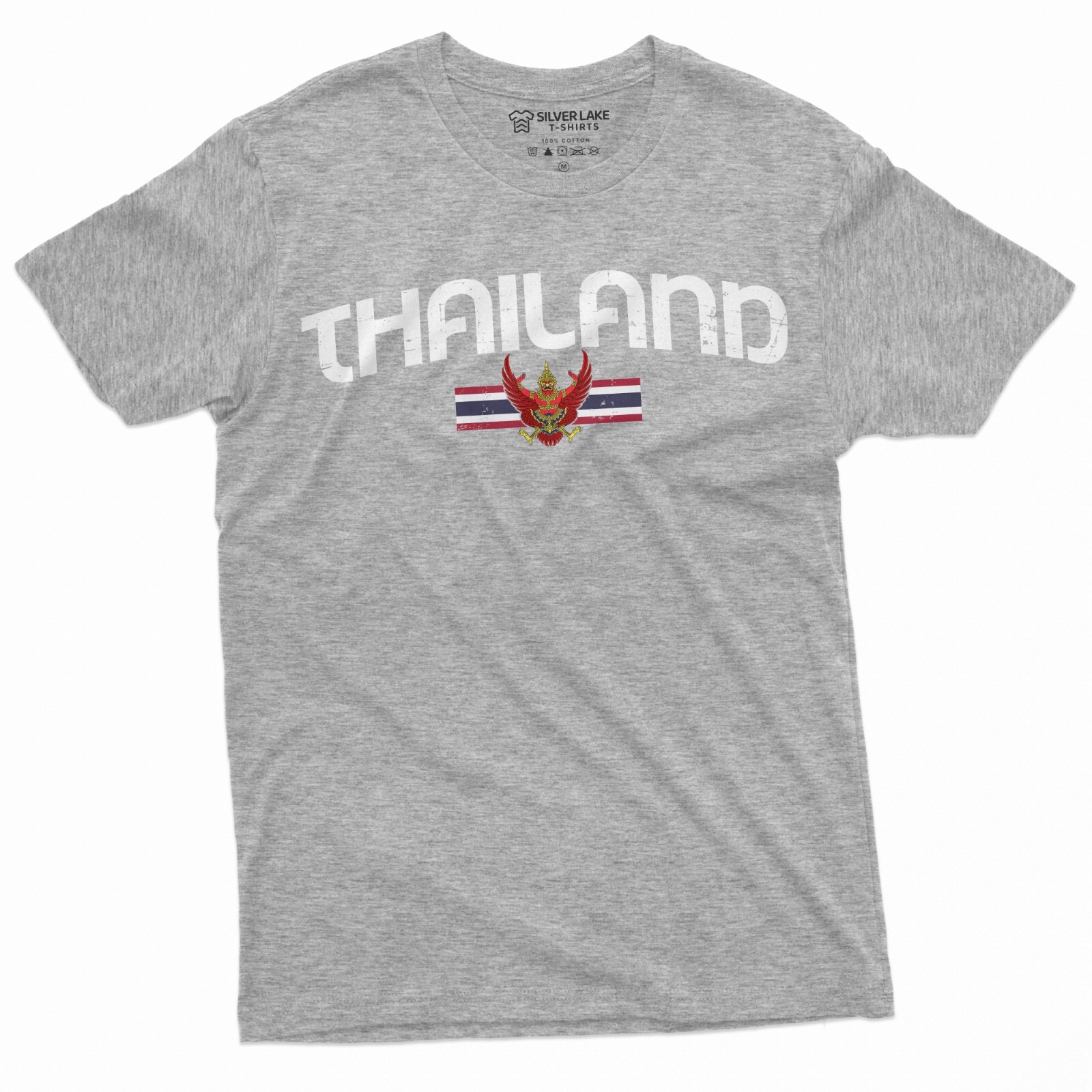 Men's Thailand T-shirt Thai Flag Coat of Arms Country Heritage Diaspora Shirt gallery