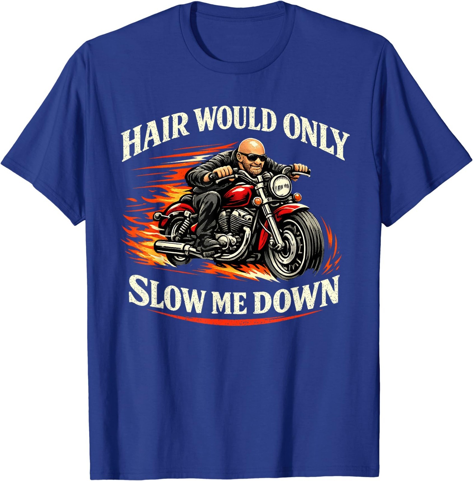 Hair Would Only Slow Me Down Funny Bald Head Humor for Men T-Shirt gallery