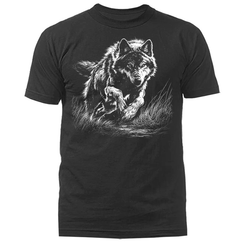 Wild Running Wolf Wilderness Forest Outdoor Wildlife Nature T-shirt