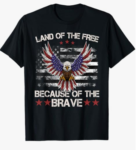 Land Of The Free Patriotic Eagle T Shirt 1776 2026 US Flag 250th Anniversary