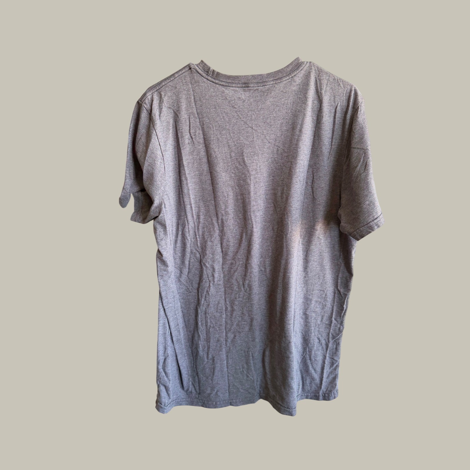 The North Face Mens Large Heather Gray Blue Graphic Logo Short Sleeve T-Shirt gallery