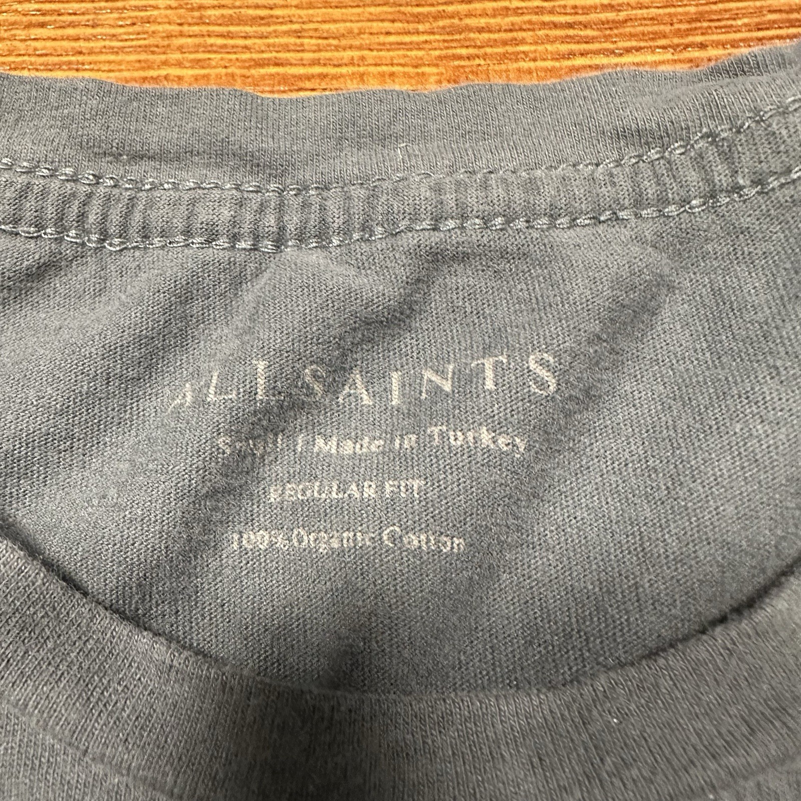 All Saints T Shirt Mens S Gray Short Sleeve Embroidered Logo City Designer Alt gallery