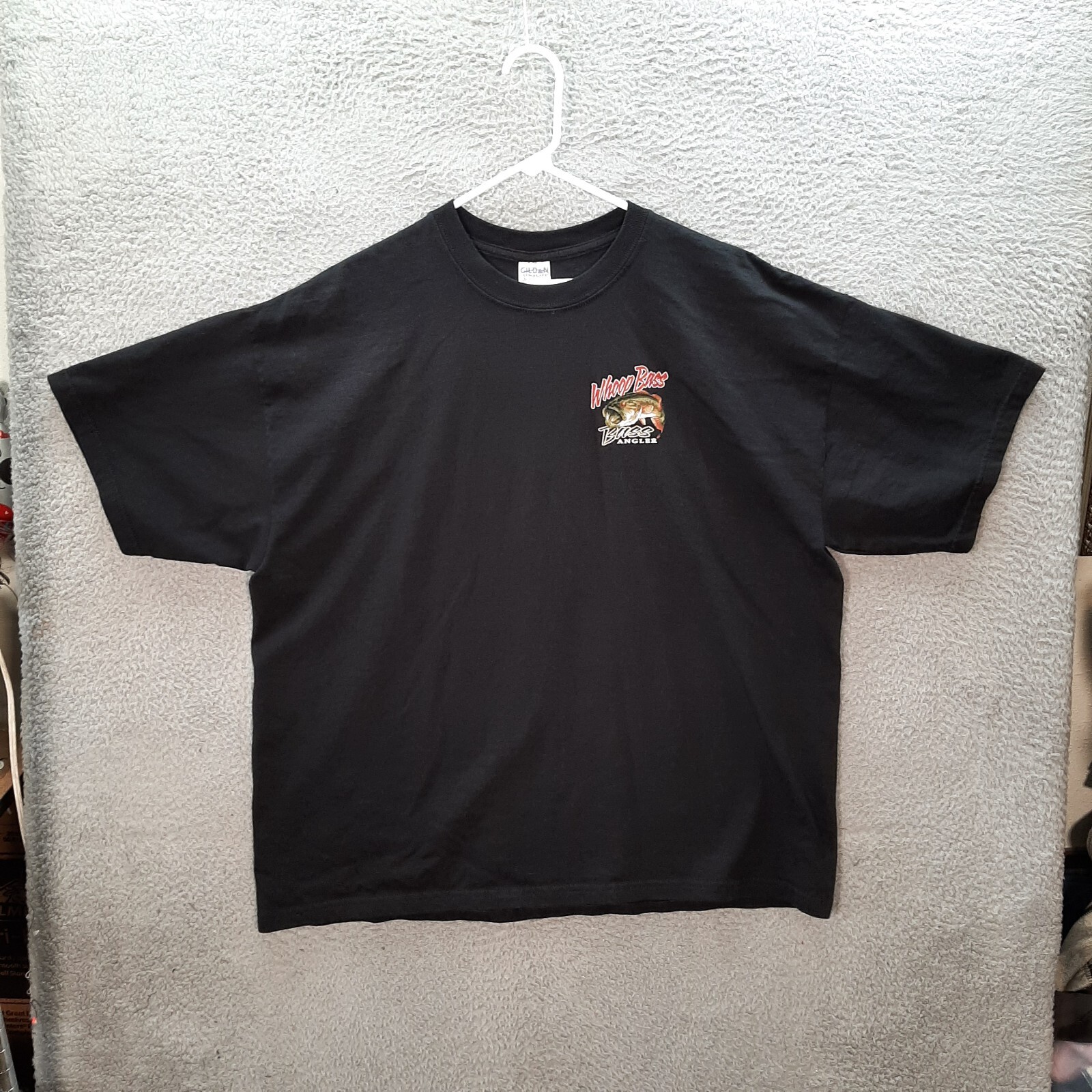 Gildan Shirt Adult 2XL XXL Black Large Mouth Bass Fishing Outdoors Sportsman gallery