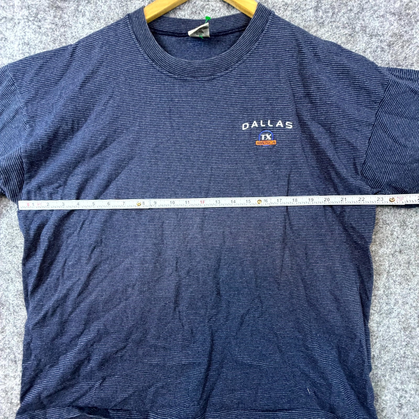 Vintage Cal Cru Dallas Texas T-Shirt Adult XL Blue Embroidered Logo Retro gallery