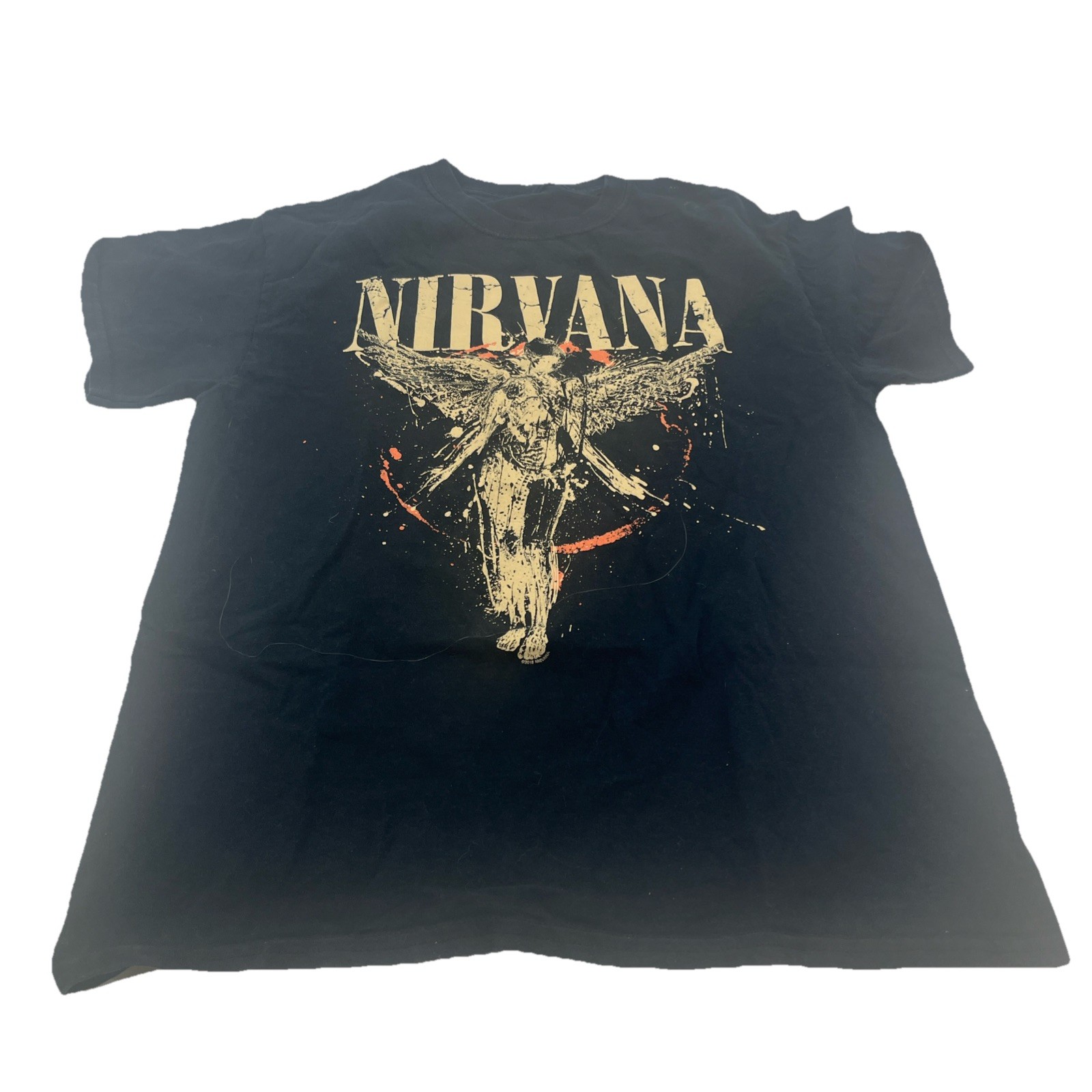 Nirvana In Utero Angel Shirt Unisex Medium?? Black Rock Band Graphic. {75}.