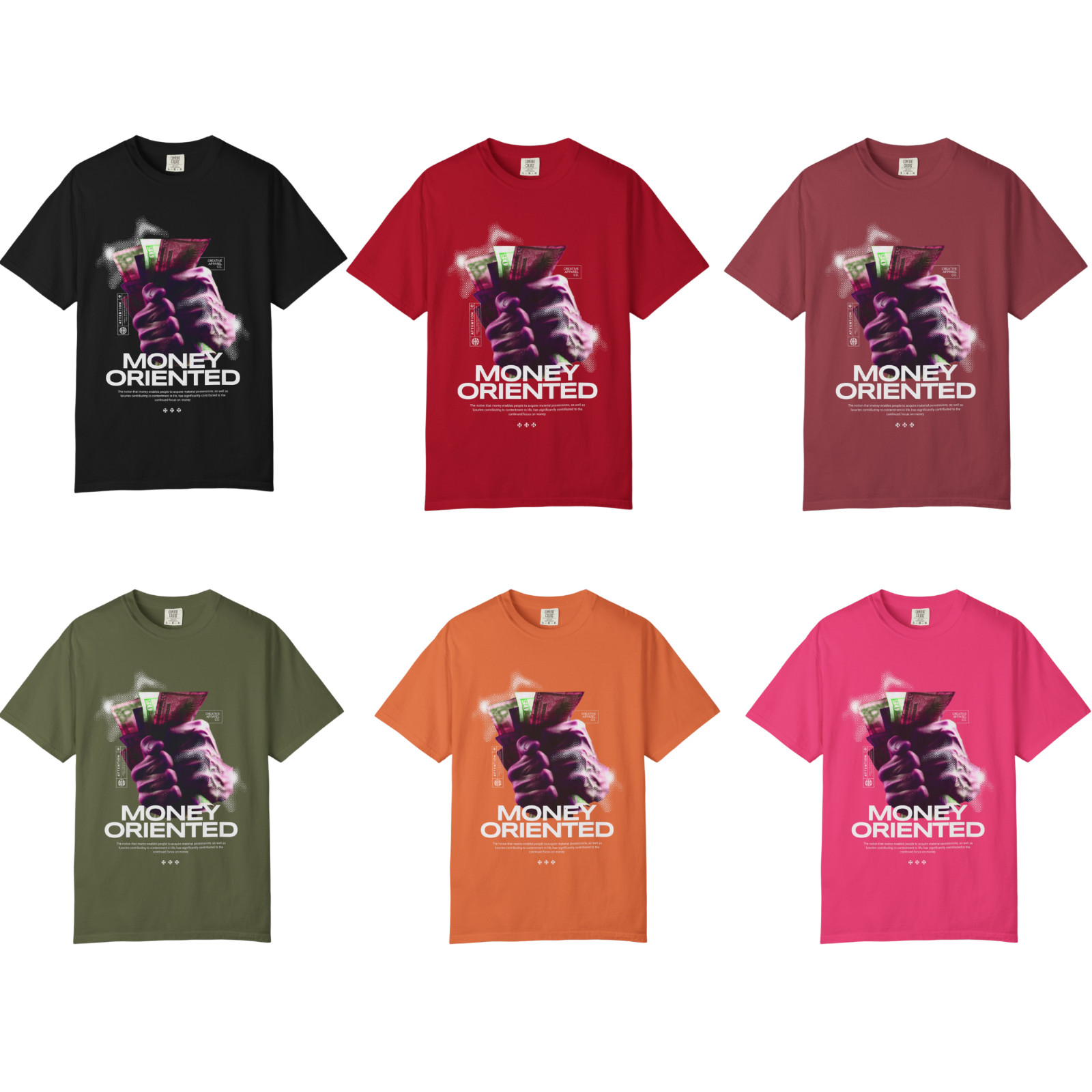 Money Oriented, Comfort Colors T Shirt, Graphic T Shirt, Unisex Streetwear Tee gallery