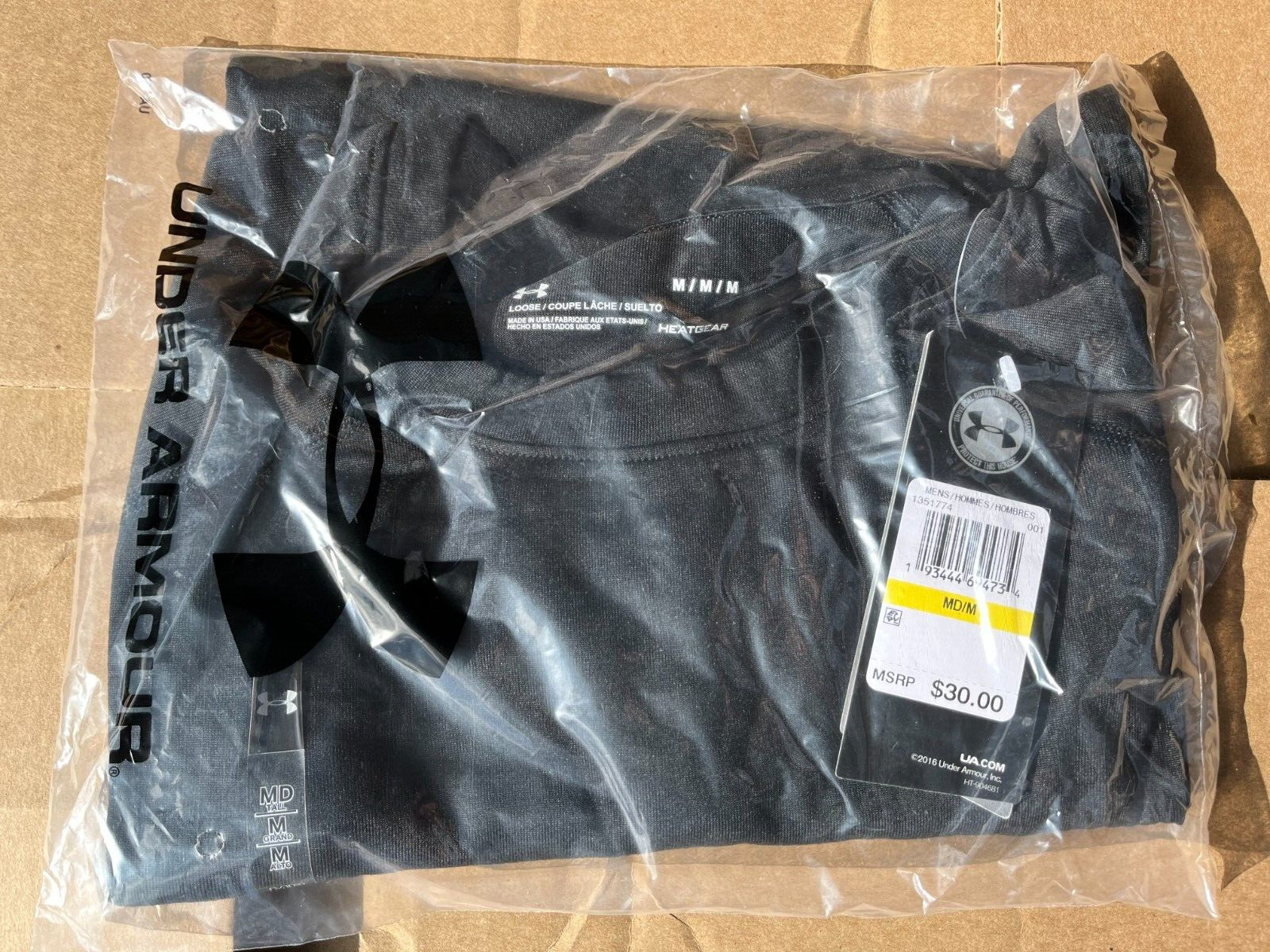 Under Armour USA MADE Black Tac Tech Polyester Tactical T-Shirt 1351774 gallery