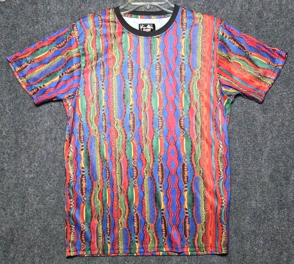 Unique NWT Super Shine Prints by Drill Australian Knit Print Casual Shirt XL
