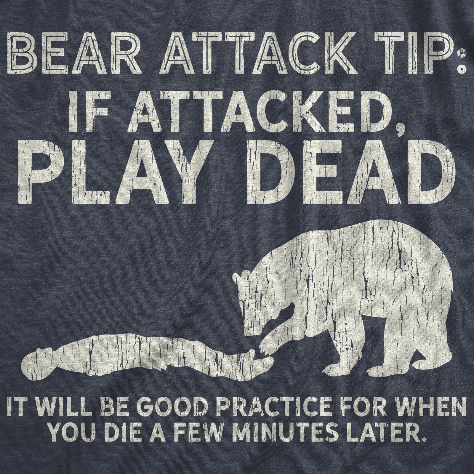Mens Bear Attack Tip T Shirt Funny Camping Hiking Outdoor Adventure Sarcastic gallery