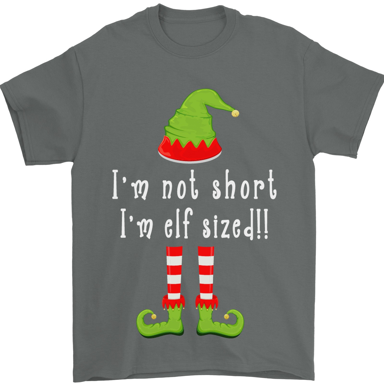 Im Not Short Im Elf Sized Funny Christmas Mens T-Shirt 100% Cotton gallery