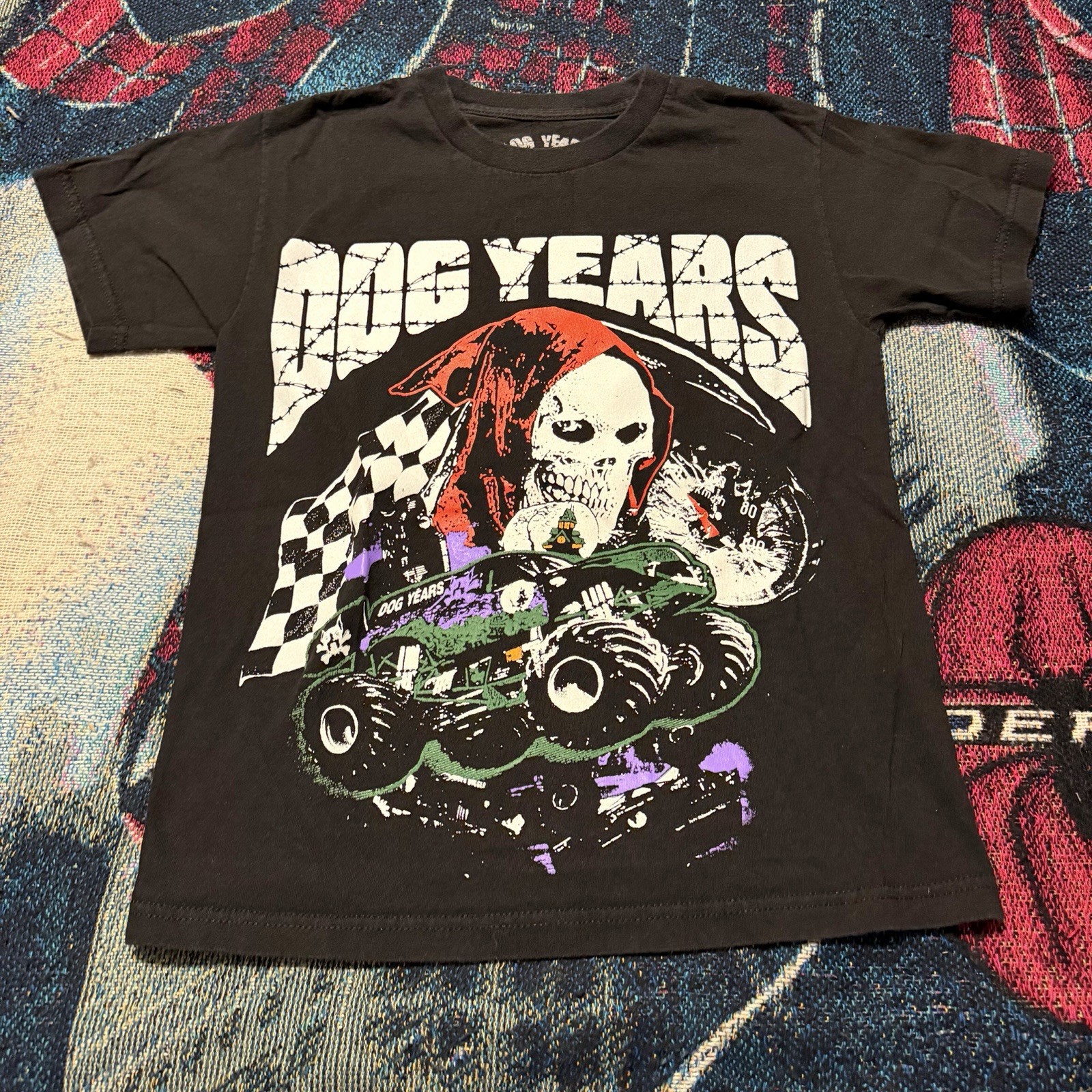 Dog Years ZillaKami Shirt Men’s S Black Skate Skull Death Monster Truck Rap Goth