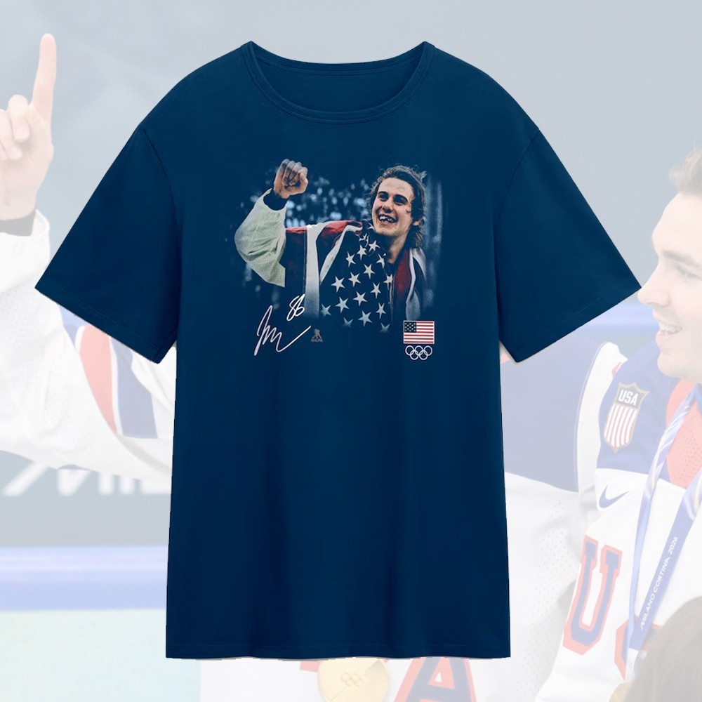 HOT! Jack Hughes US Men's Olympic Hockey Medal Moment Flag Special Design gallery