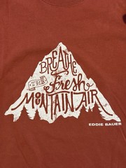 Eddie Bauer “Breathe The Fresh Mountain Air” Men’s Soft Graphic T-Shirt XL