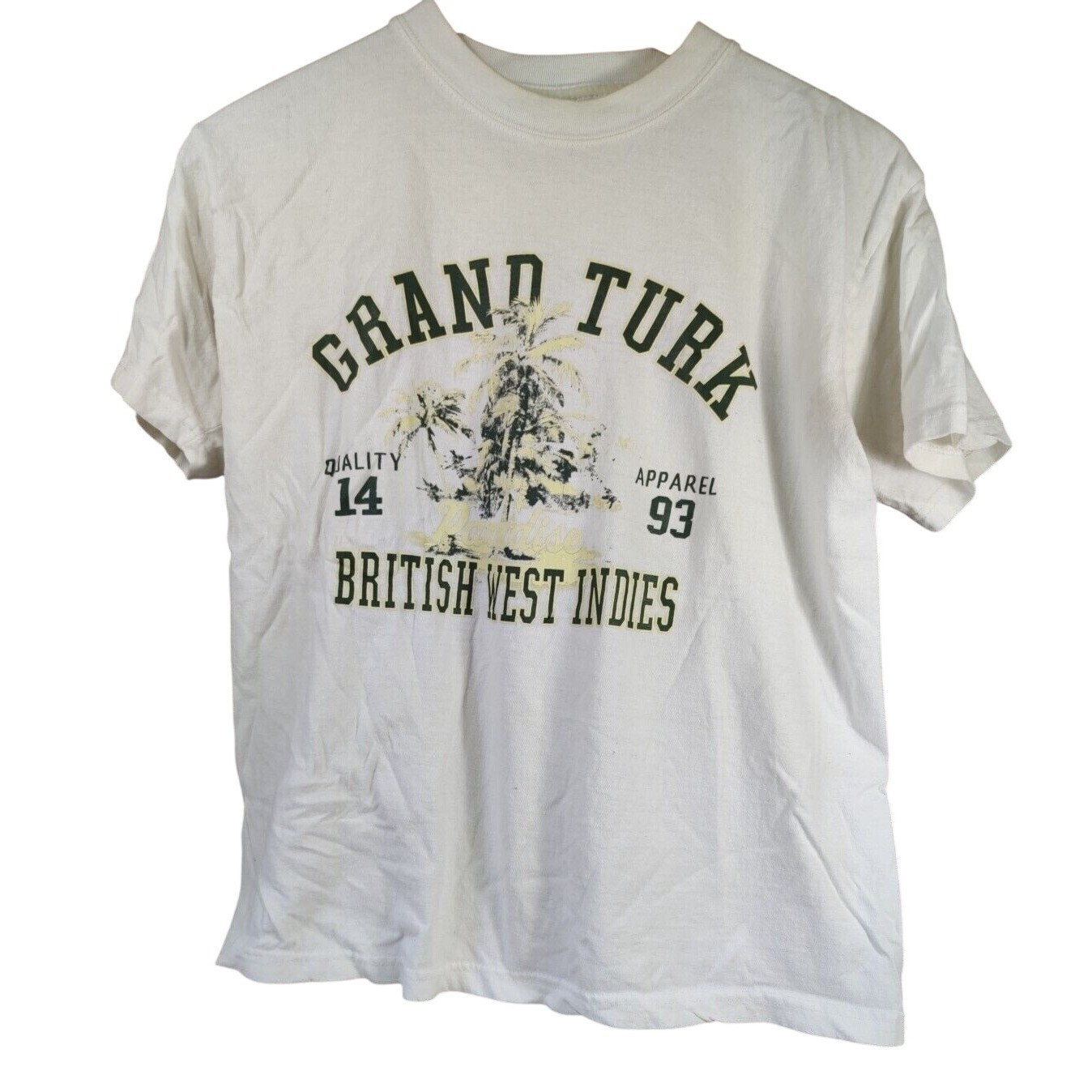 Caribbean Outpost Grand Turk British West Indies Graphic T-Shirt Men Small White