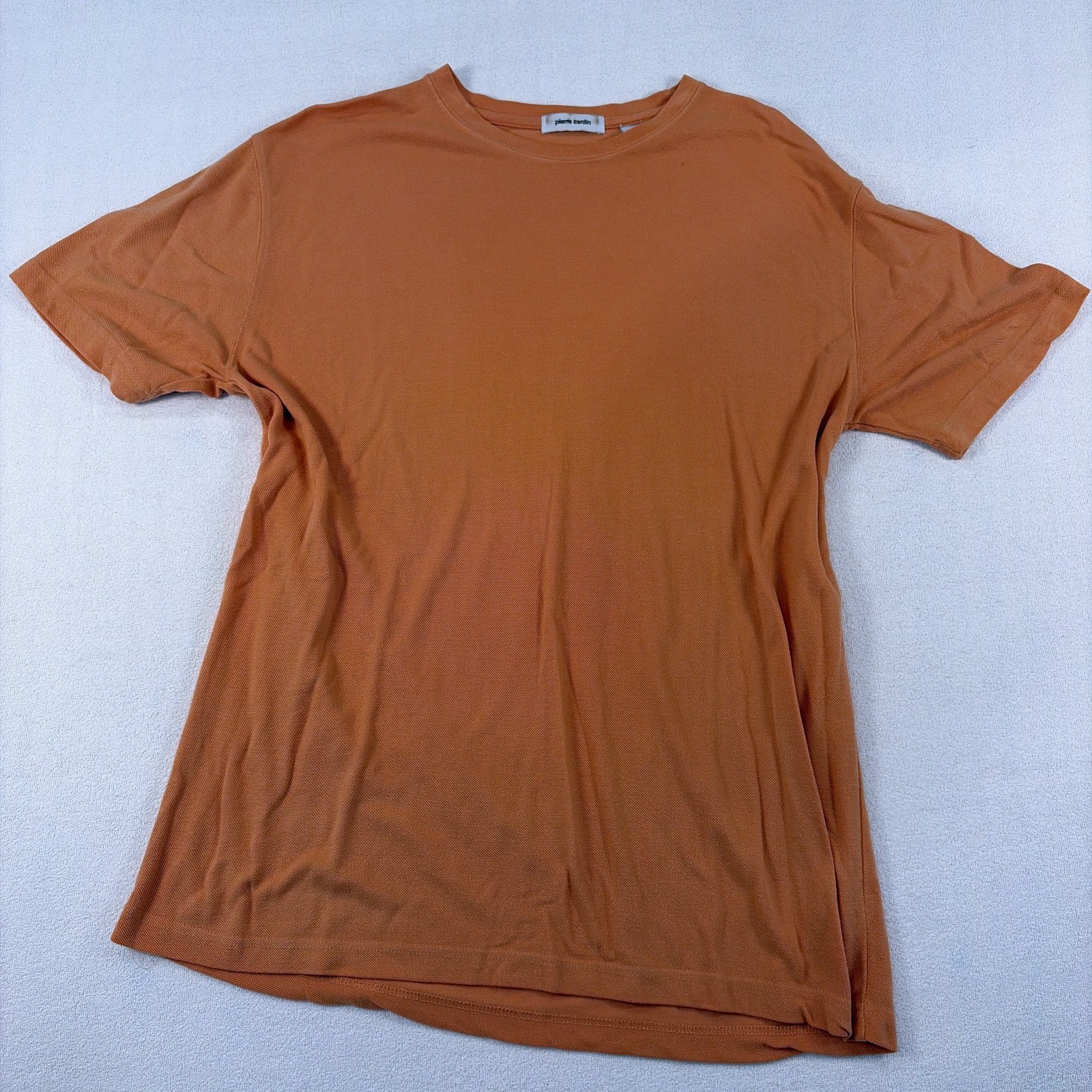 Pierre Cardin Men's Large T-Shirt Orange Rayon Blend Soft Short Sleeve Crew Neck gallery