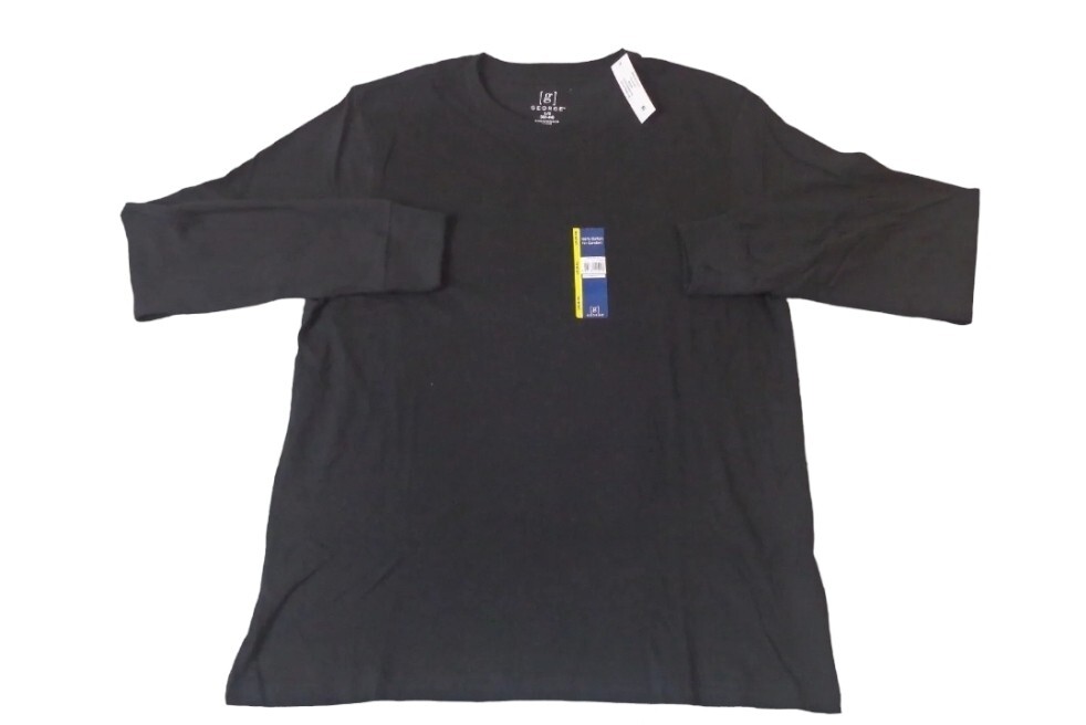 George Men's Pick Color Long Sleeve Crew-Neck Solid Plain T-Shirts Tee: S-XL gallery