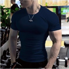 Men Training Fitness Shirts Compression Gym T Shirt Short Sleeve Sport Bodybuild