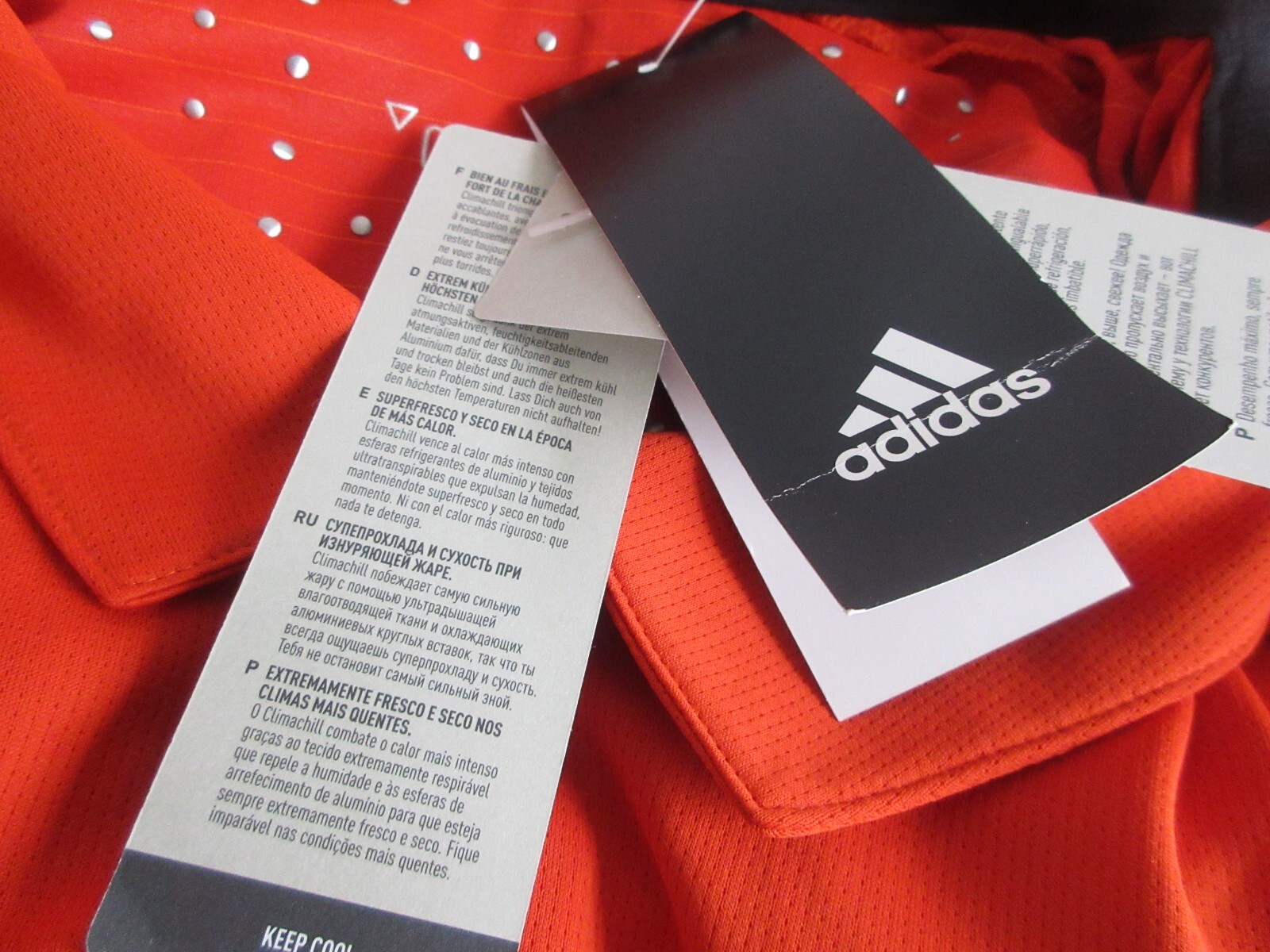 Adidas Susquehanna Golf Logo Polo Shirt Climachill Orange Size 2XL NWT gallery
