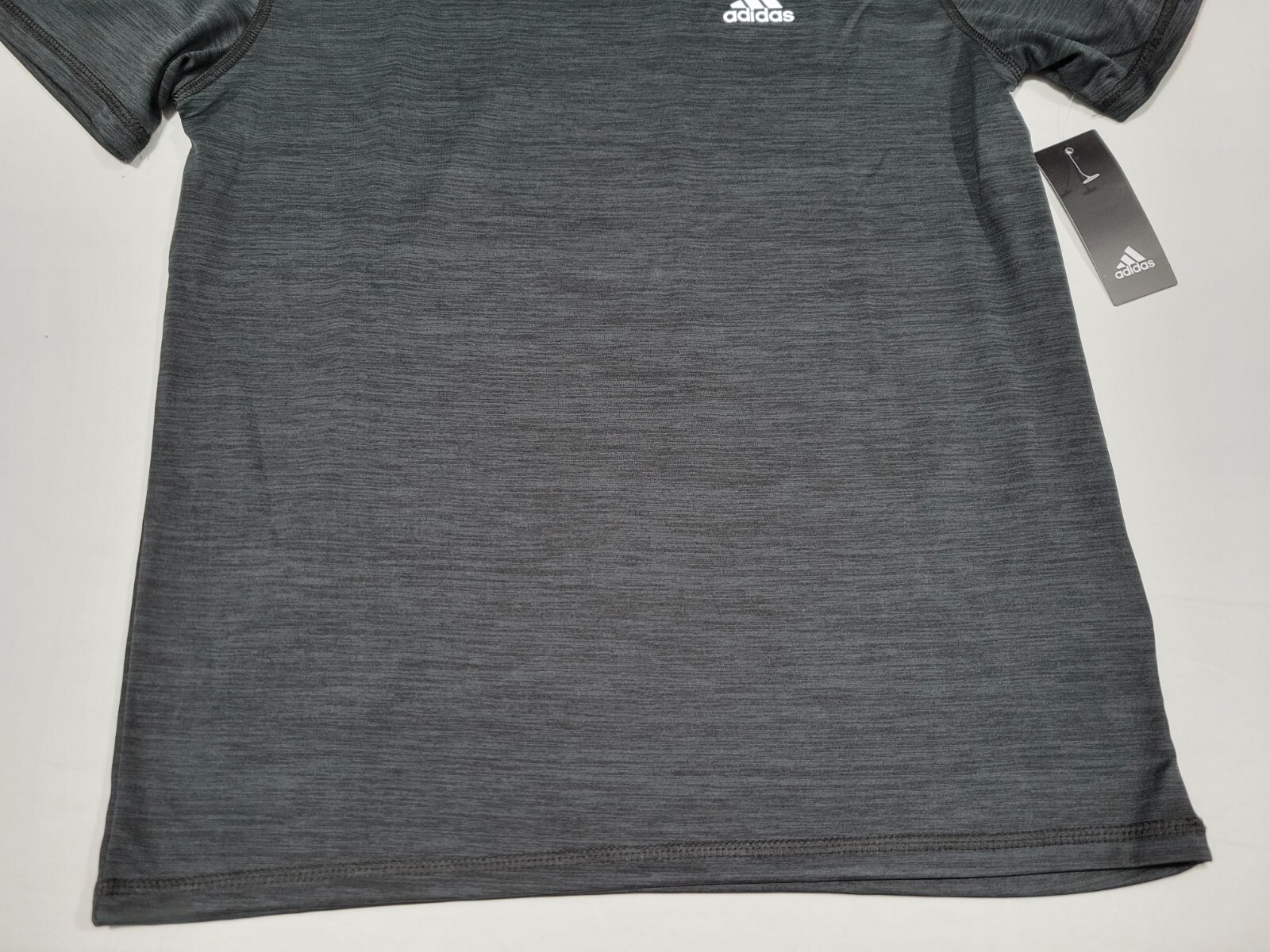 Adidas Men's Tech Tee Short Sleeve Sports Training Shirt Black Space Dye Crew gallery