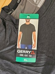 XL / X-LARGE – BLACK – Gerry Men’s Lightweight Cool Knit Active Gym Tee Shirt