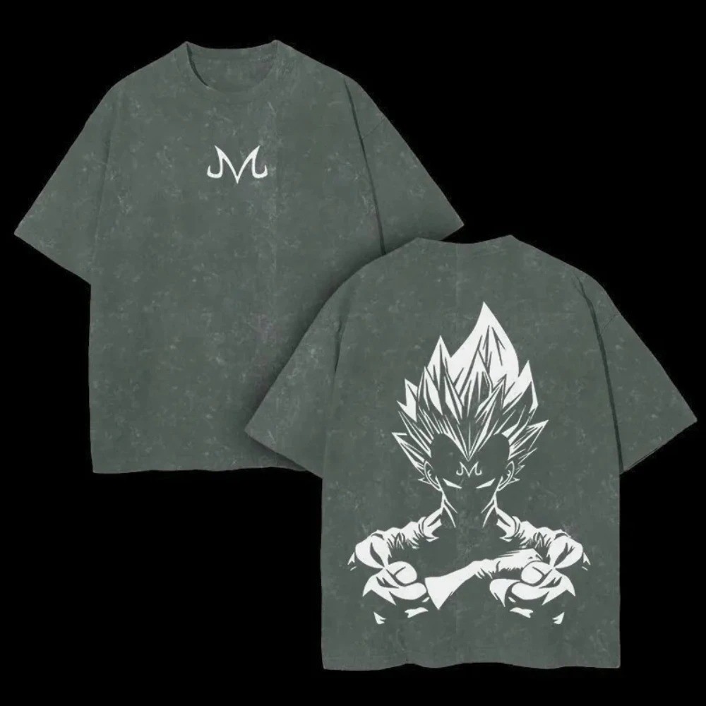 Dragon Ball 2026 New Hot Vegeta Anime Men Washed T-Shirt Harajuku Summer Cotton gallery