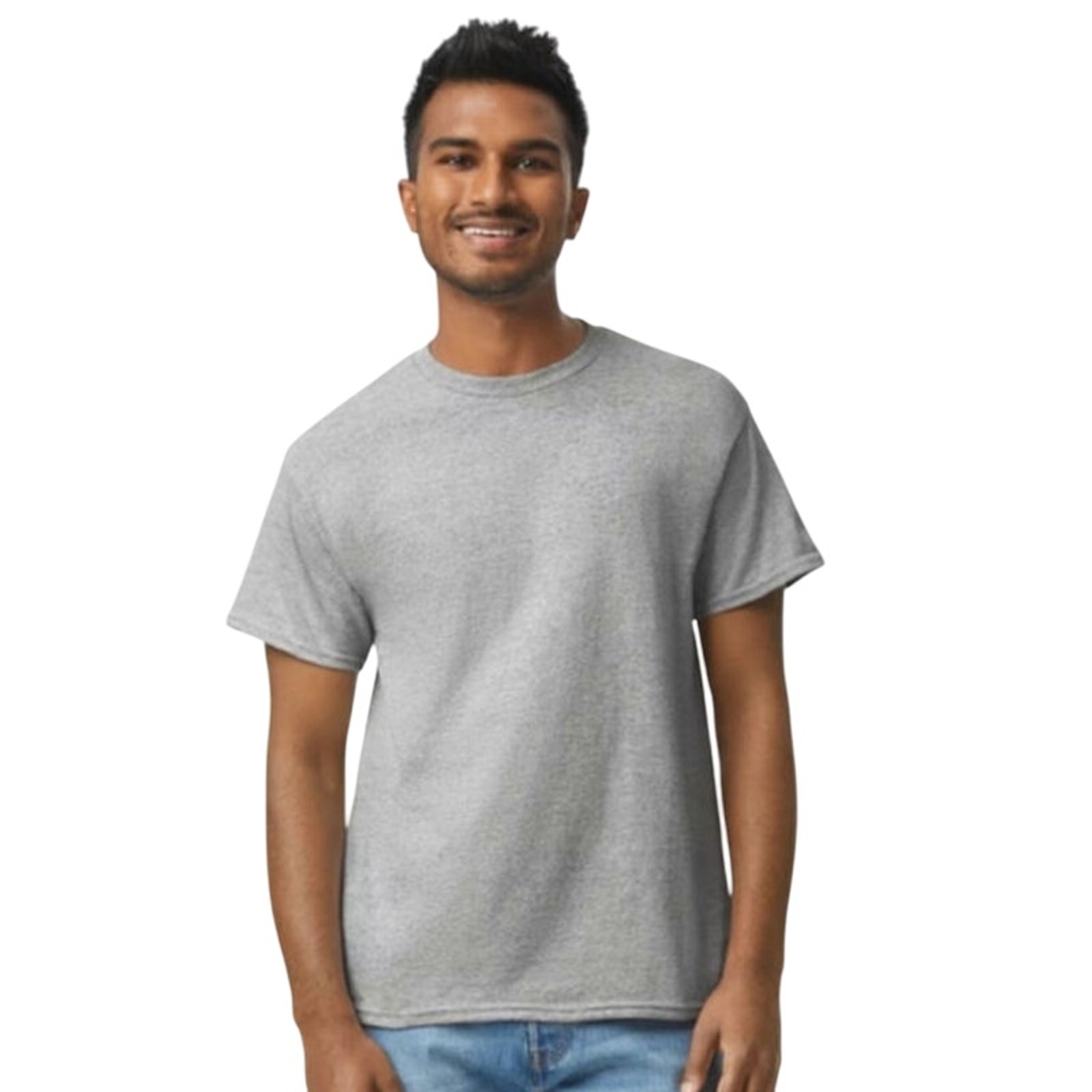 Gildan G500 Adult 5000 Heavy Cotton T-Shirt Unisex Sz M Sport Grey (3 PK) New gallery