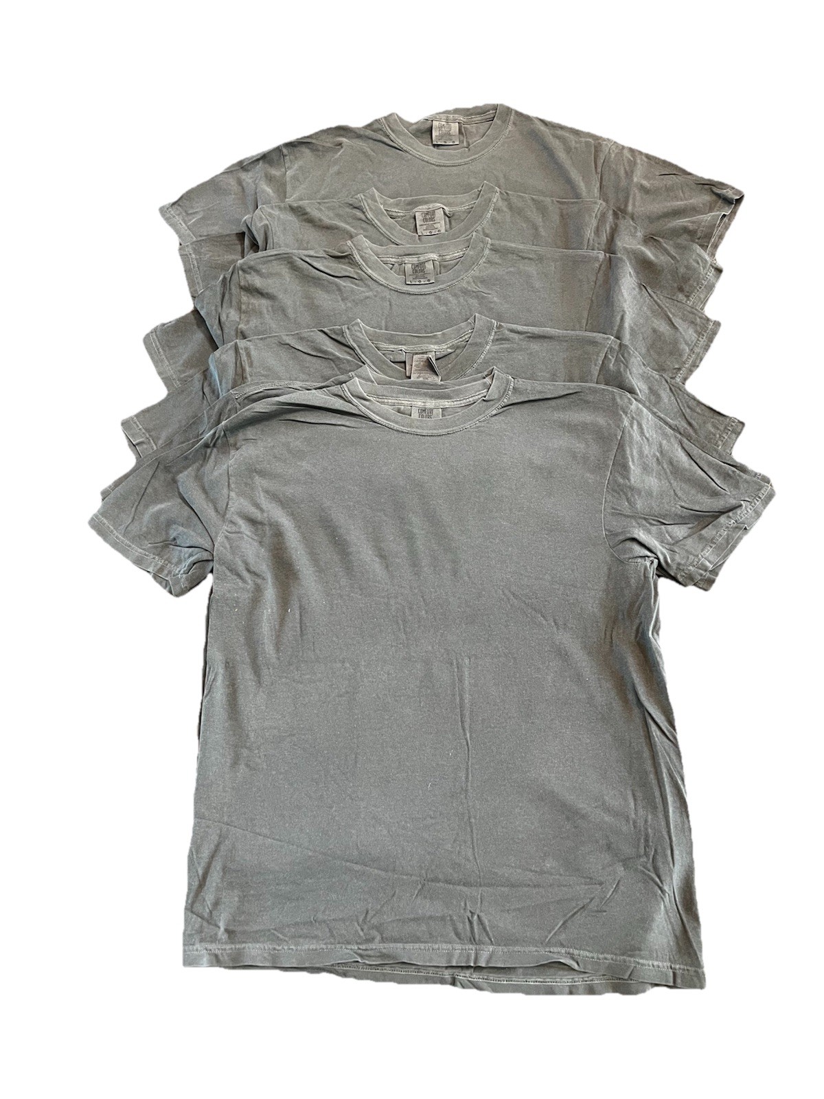 Comfort Colors 100% Cotton Garment-Dyed Heavyweight T-Shirt Size L Lot Of 6 Gray