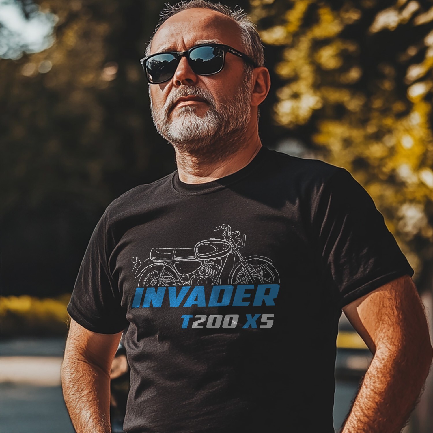 Suzuki T200 X5 Invader 1967-1971 - Motorcycle T-Shirt for Riders gallery