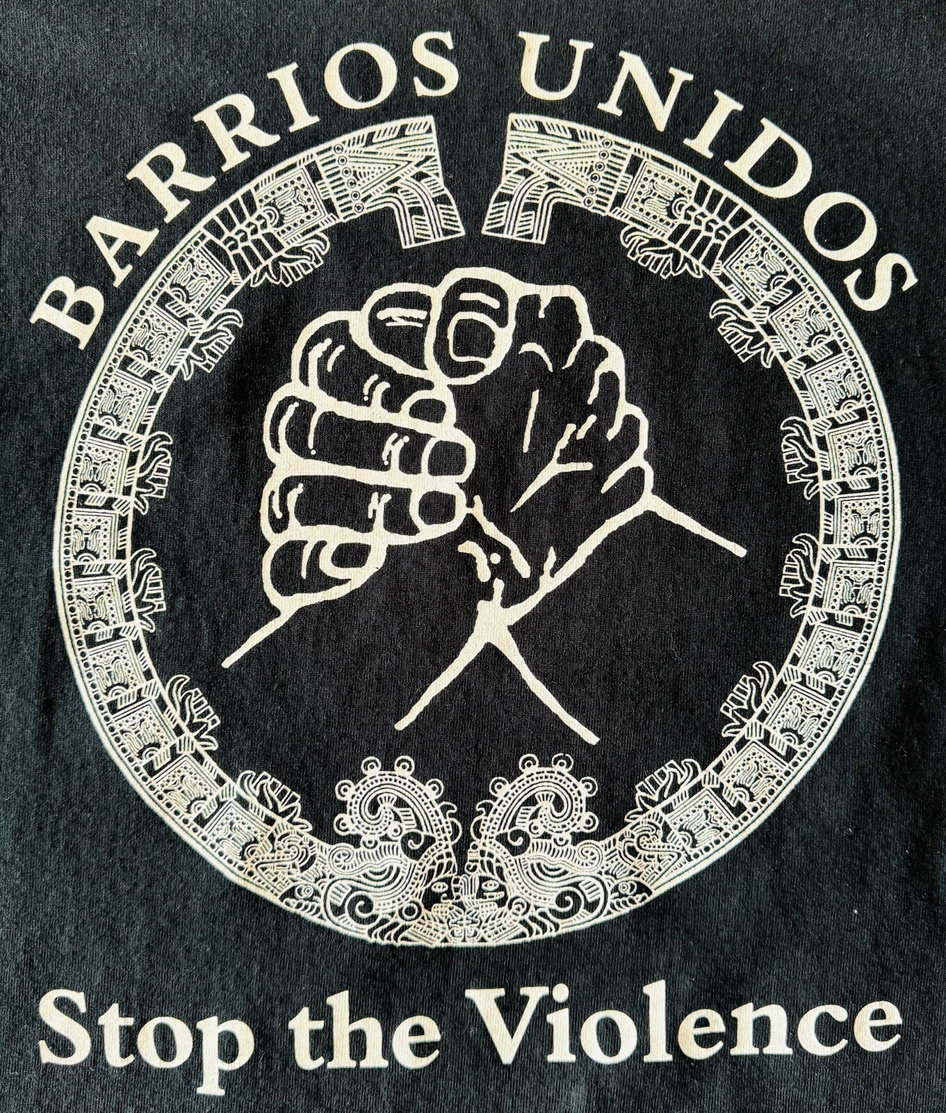 Latino Barrios Unidos ‘Stop the Violence’ Tee – Black, Medium