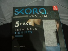 Skora Run Real Crew Neck T-Shirts 5 pack Small 34-36 Multi Color Classic Fit NEW