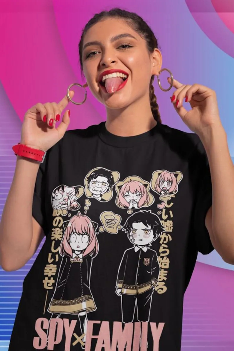 ANIME SPYXFAMILY V2BLACK T SHIRT UNISEX STYLE gallery