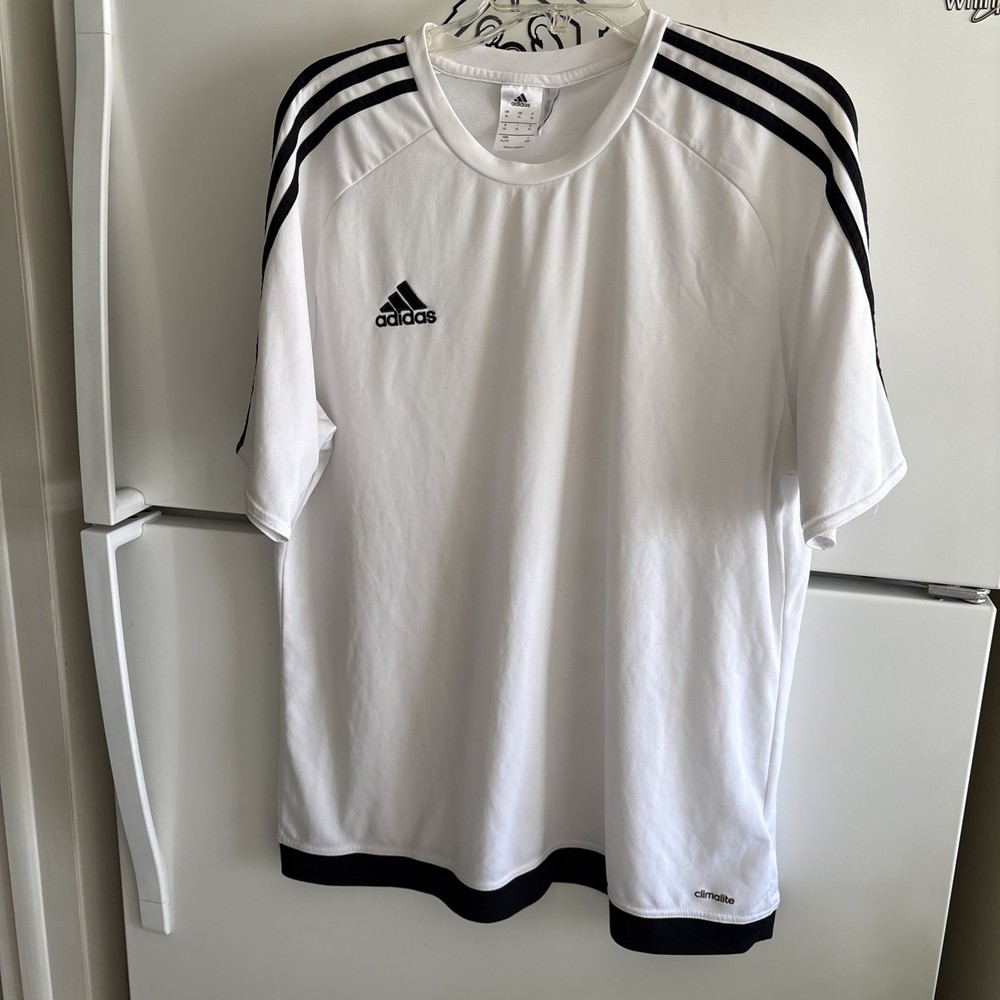 Adidas Tiro Training Soccer Jersey White 3-Stripes Climacool Men’s Sz XL