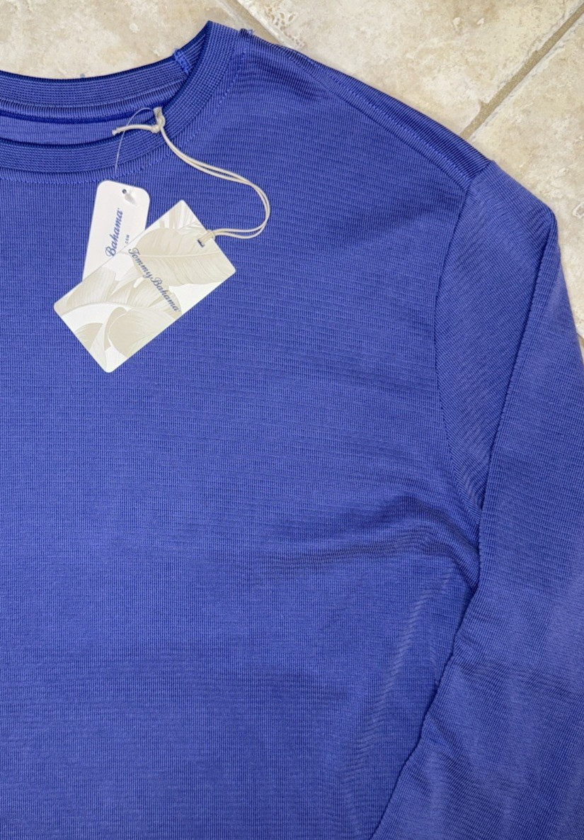 Tommy Bahama Coastal Crest Tee Crew Neck L/S Mens 3XLB UPF 30 Ultramarine NWT gallery