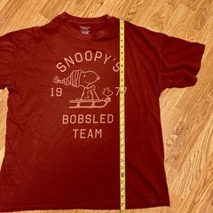 SNOOPY’S Bobsled Team T-Shirt American Eagle Outfitter’s Preppy Red Size L/XL